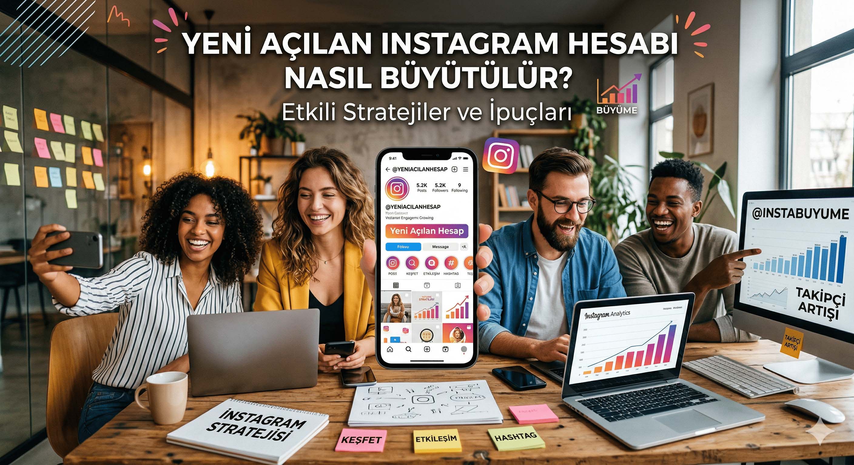 Yeni Açılan Instagram Hesabı Nasıl Büyütülür? (2026 Güncel Rehber)